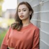 SM Waffle long sleeves crop top