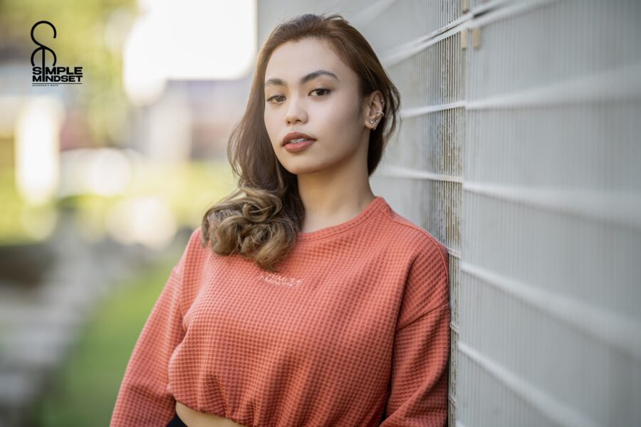 SM Waffle long sleeves crop top