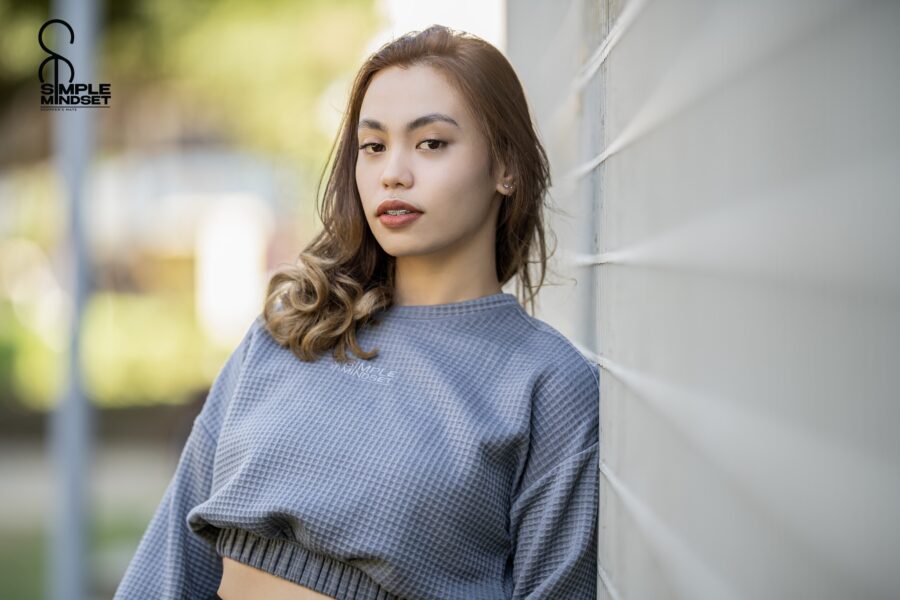 SM Waffle long sleeves crop top