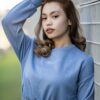 SM Waffle long sleeves crop top