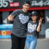 SIMPLE MINDSET LYCRA HEART LONG TEE AND CROPPED TOP