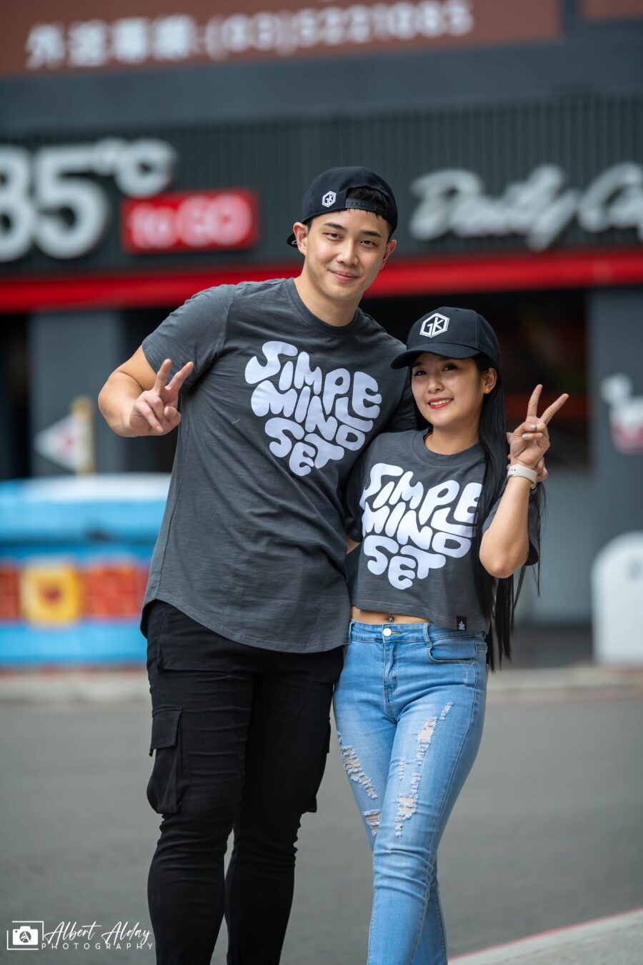 SIMPLE MINDSET LYCRA HEART LONG TEE AND CROPPED TOP