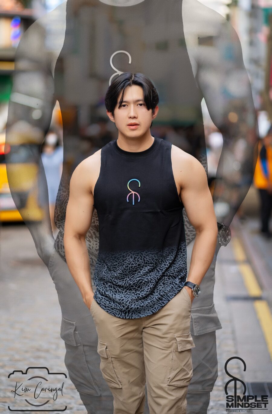 SIMPLE MINDSET FADED MUSCLE TANK (FOR HIM)