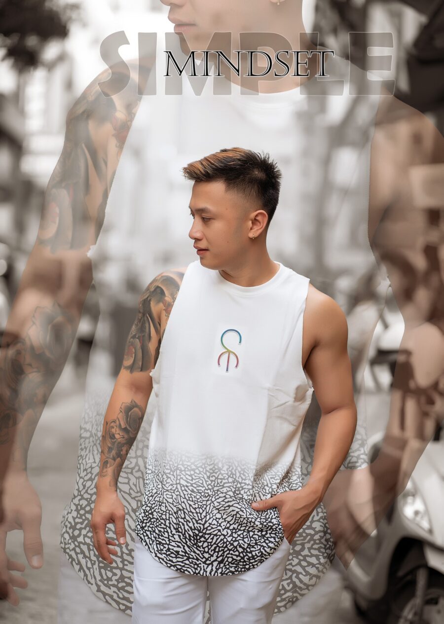 SIMPLE MINDSET FADED MUSCLE TANK (FOR HIM)