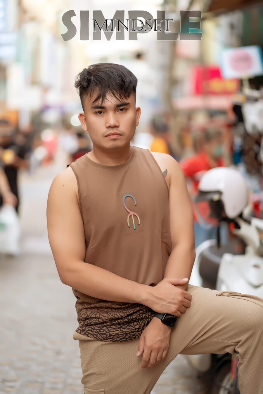 SIMPLE MINDSET FADED MUSCLE TANK (FOR HIM)
