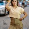 SIMPLE MINDSET CLASSY WAFFLE CROPPED TOP
