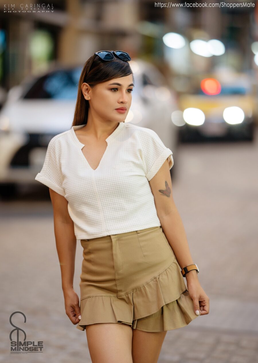 SIMPLE MINDSET CLASSY WAFFLE CROPPED TOP
