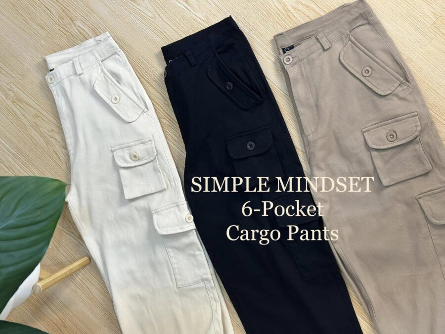 SIMPLE MINDSET 6 POCKET CARGO PANTS