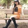 SIMPLE MINDSET CROPTOP VARSITY COORDS WITH SKIRT