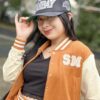 SIMPLE MINDSET CROPTOP VARSITY COORDS WITH SKIRT