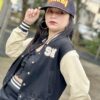SIMPLE MINDSET CROPTOP VARSITY COORDS WITH SKIRT