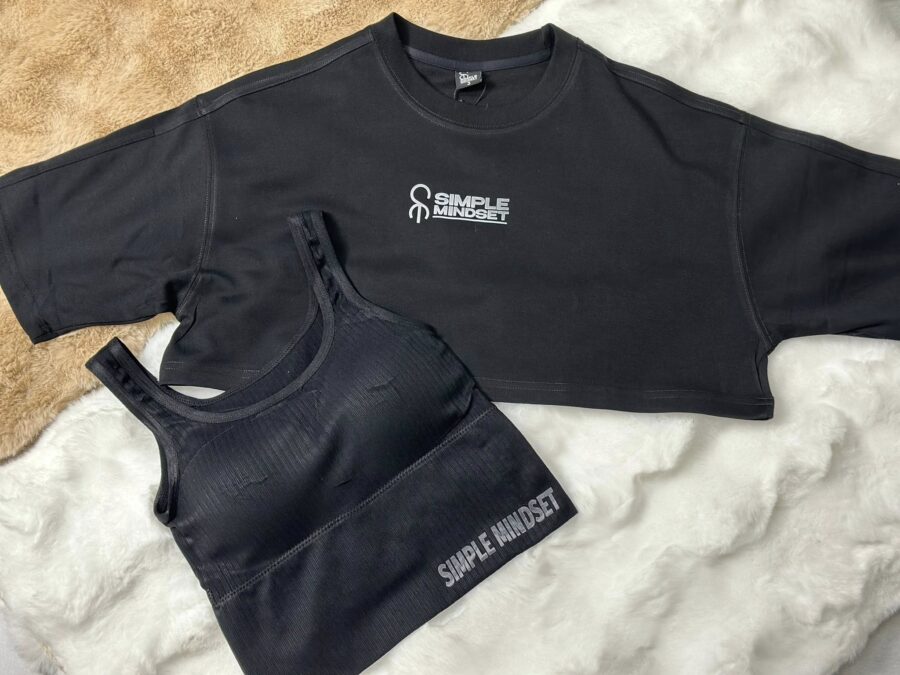 SIMPLE MINDSET 2 IN 1 CROPPED TOP