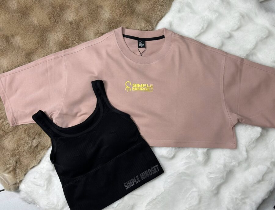 SIMPLE MINDSET 2 IN 1 CROPPED TOP
