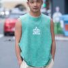 SM ACID WASH MUSCLE TUNK TEE