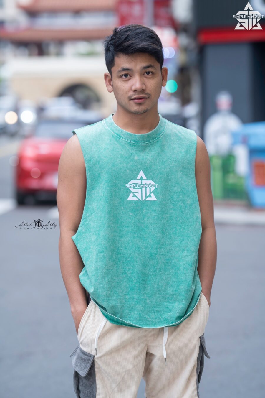 SM ACID WASH MUSCLE TUNK TEE
