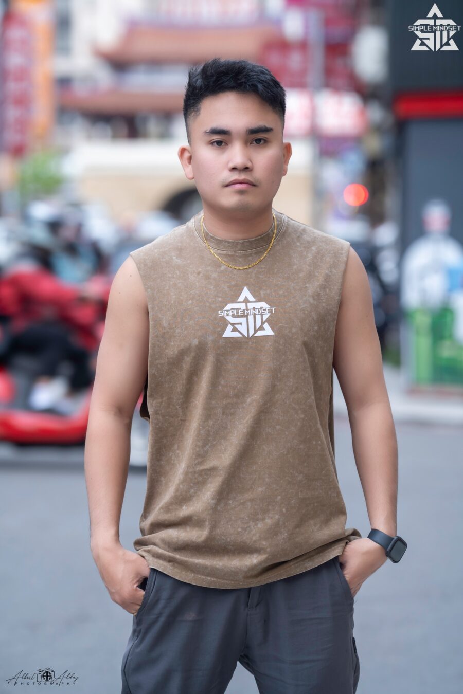 SM ACID WASH MUSCLE TUNK TEE