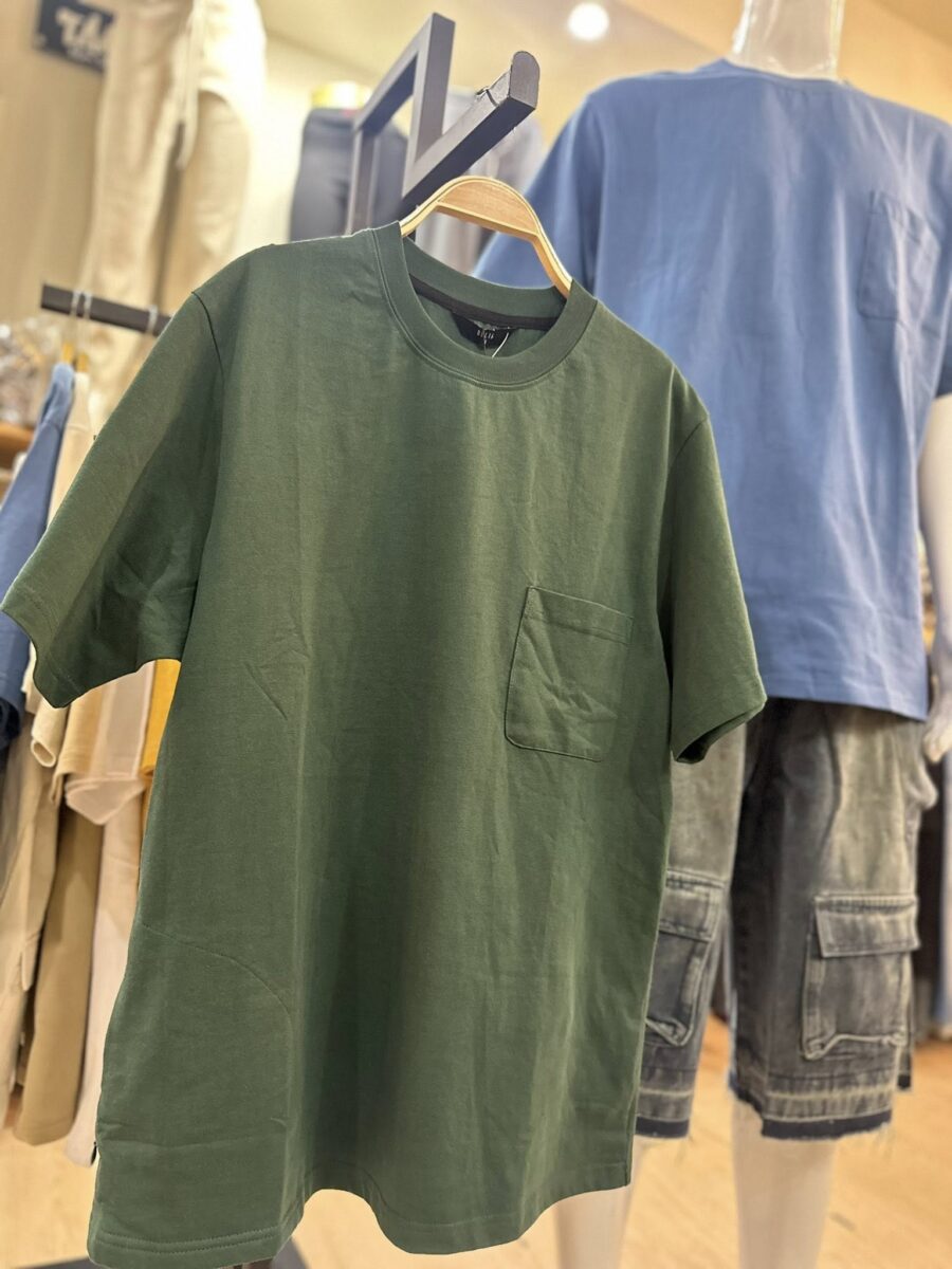 3-Pocket Design Plain Shirt