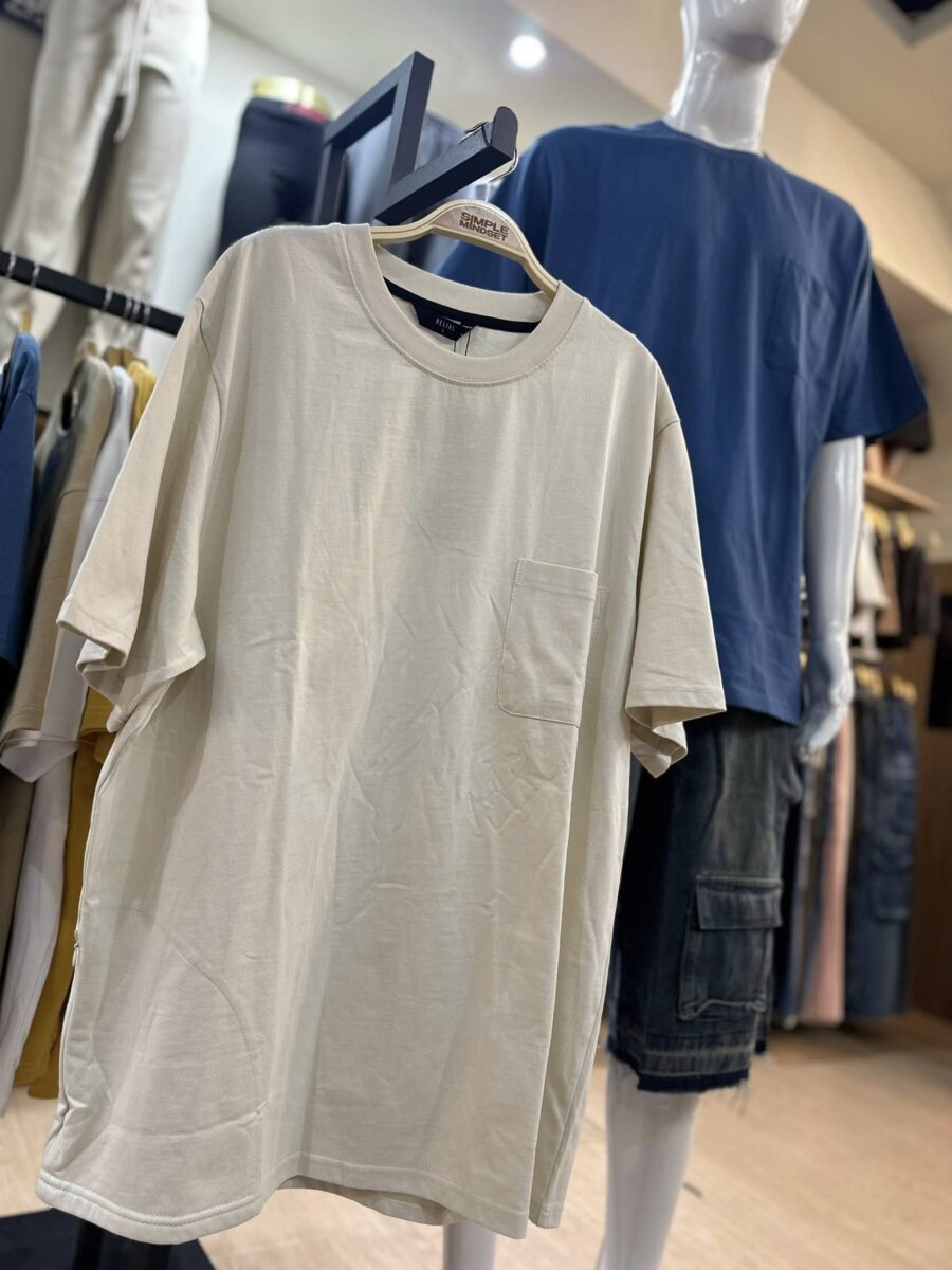 3-Pocket Design Plain Shirt